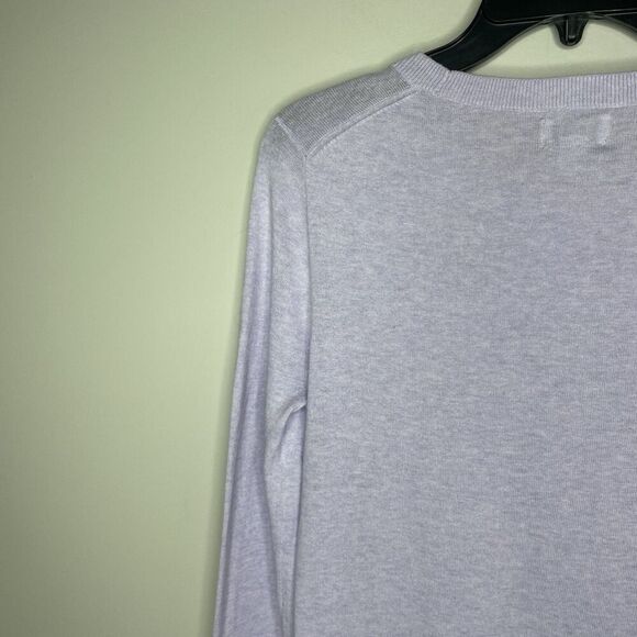 J.CREW Sweater Women Small Teddie Pullover NEW Purple Cotton Lightweight L1561 - Picture 8 of 15
